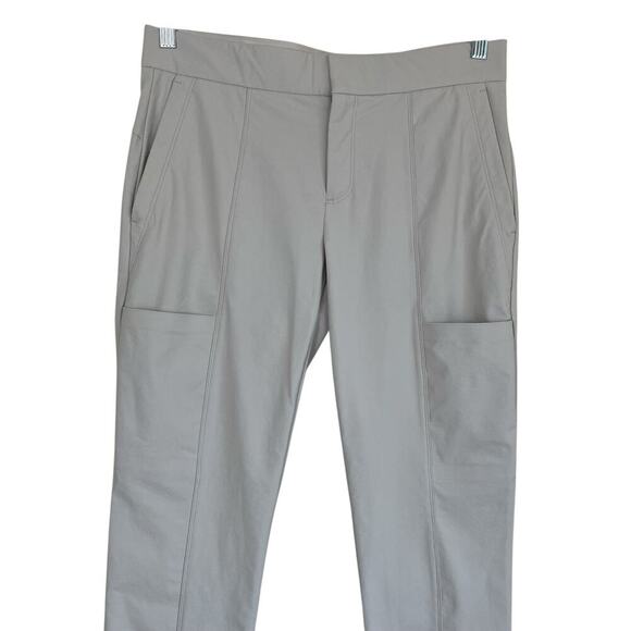 Athleta Sz 6 Wonder Stash Skinny Pants Cream Beige Stretchy Sporty Athleisure - Picture 3 of 16